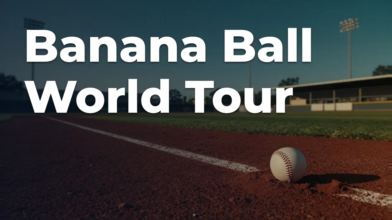 Concept artwork for Banana Ball World Tour; not official event artwork or a performer photograph