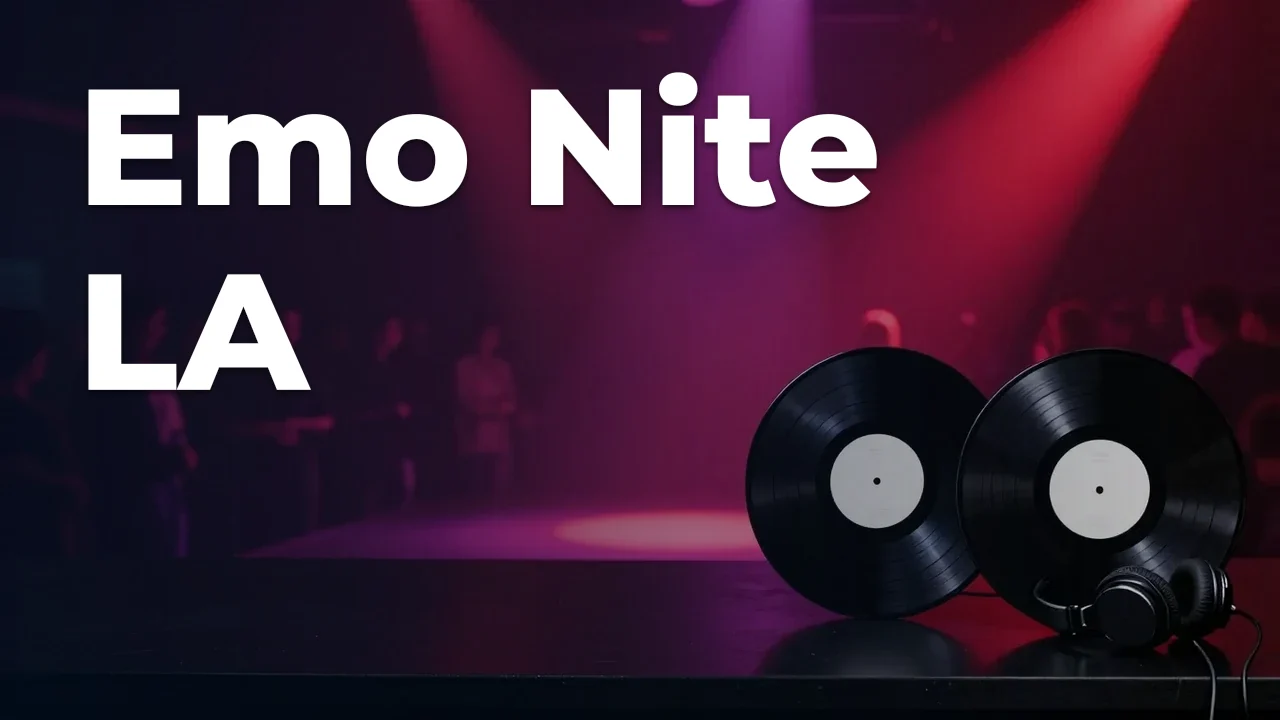 Concept artwork for Emo Nite LA; not official event artwork or a performer photograph