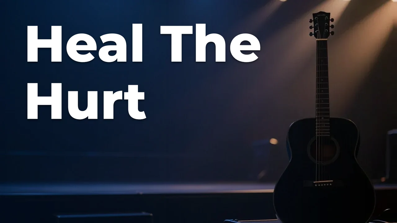 Concept artwork for Heal The Hurt; not official event artwork or a performer photograph