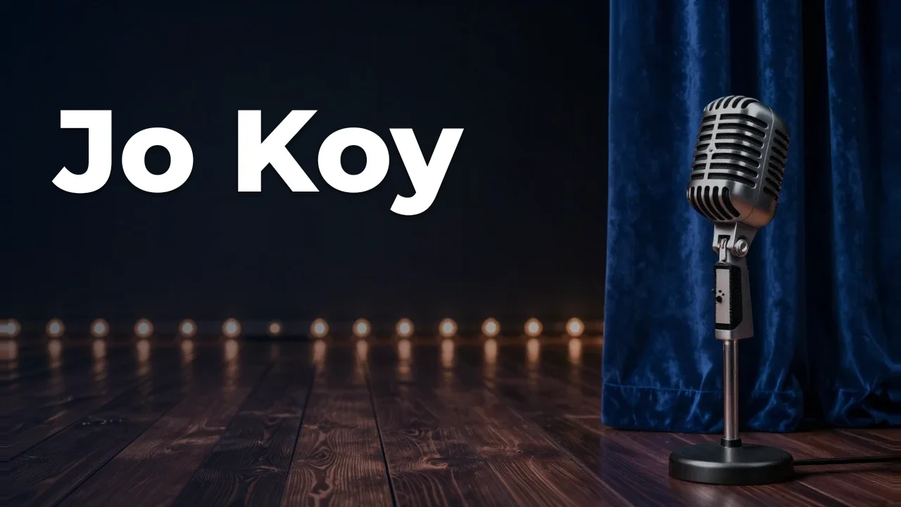 Concept artwork for Jo Koy; not official event artwork or a performer photograph