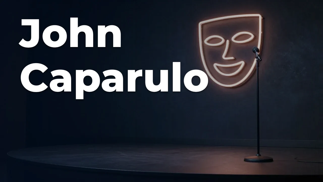 Concept artwork for John Caparulo; not official event artwork or a performer photograph