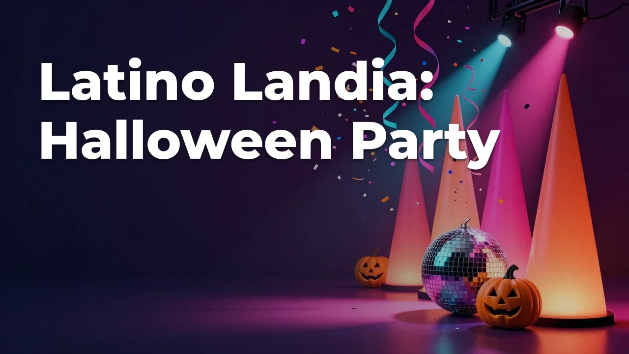 Concept artwork for Latino Landia: Halloween Party; not official event artwork or a performer photograph