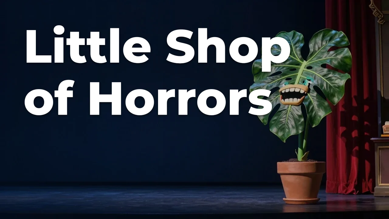 Concept artwork for Little Shop of Horrors; not official event artwork or a performer photograph