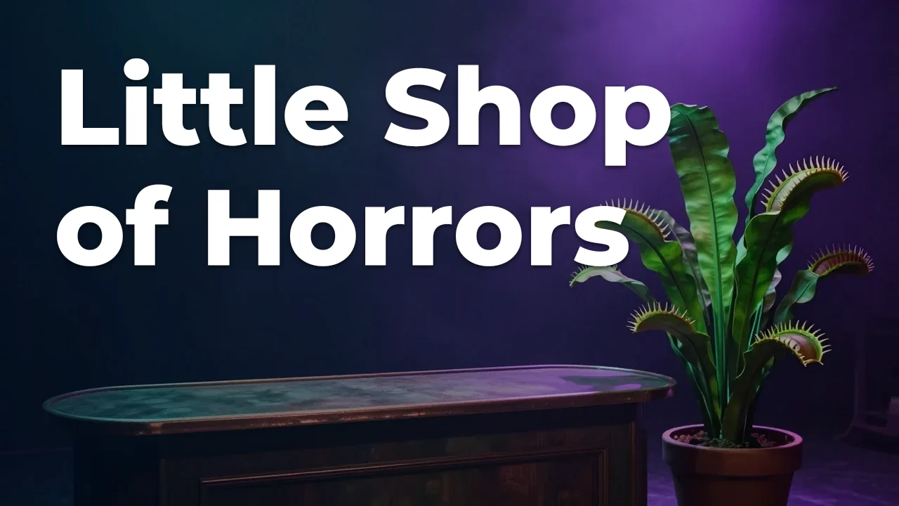 Concept artwork for Little Shop of Horrors; not official event artwork or a performer photograph
