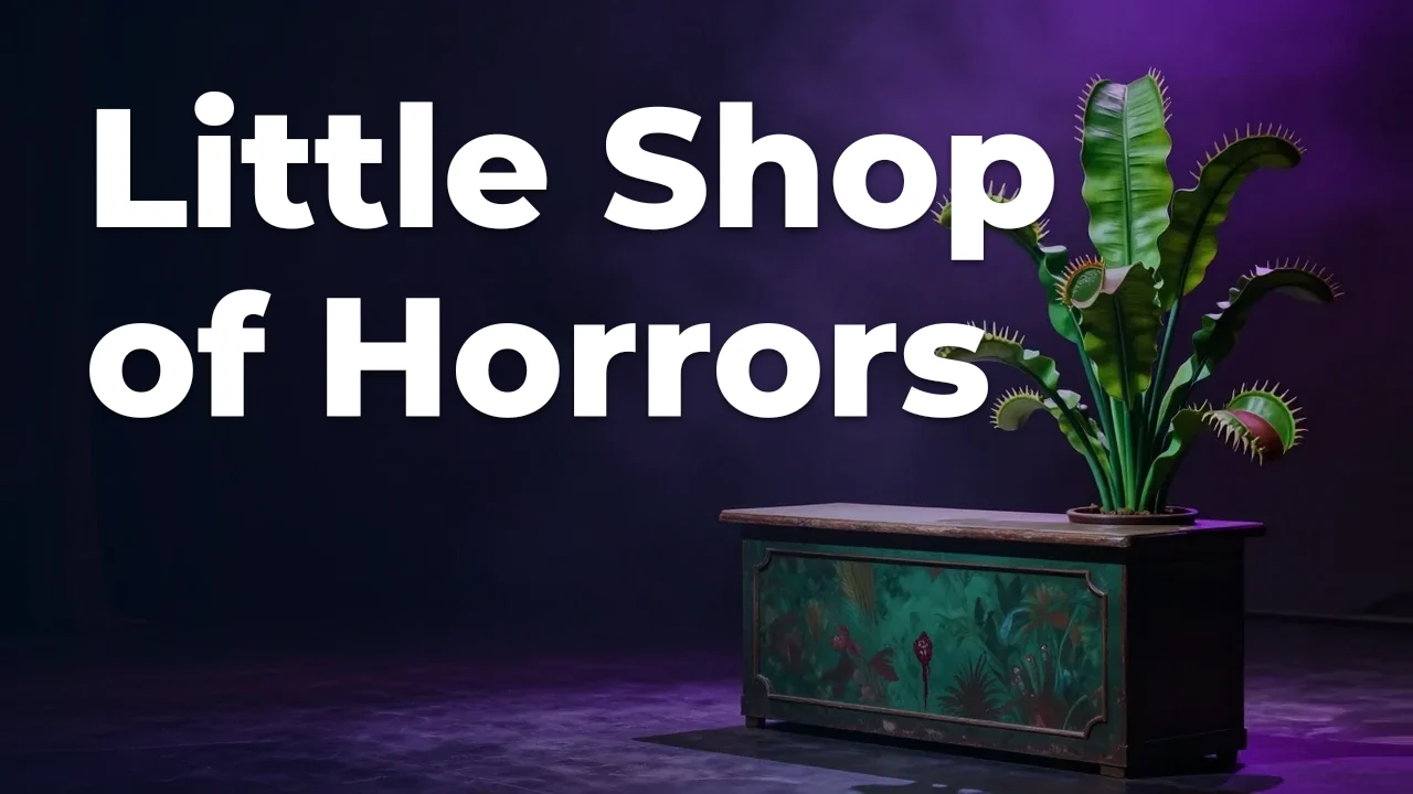 Concept artwork for Little Shop of Horrors; not official event artwork or a performer photograph