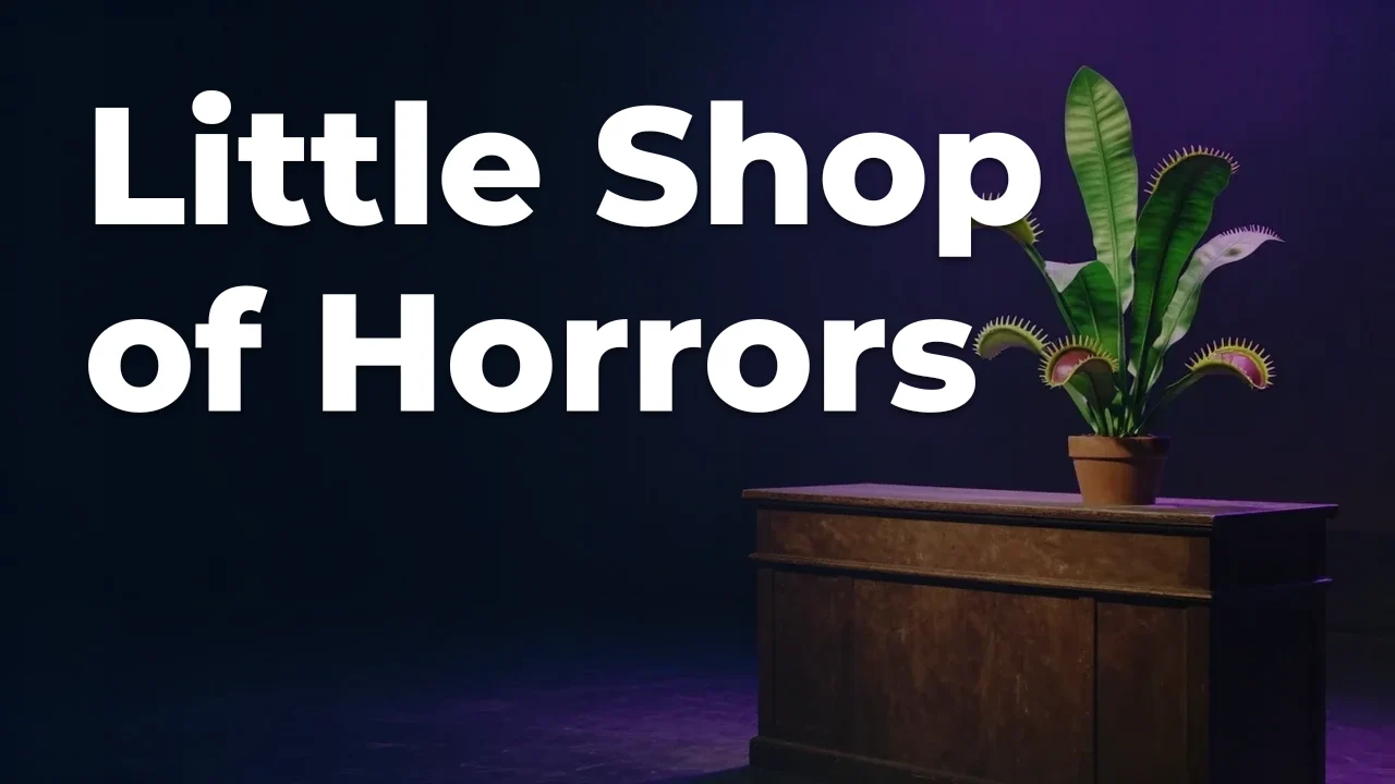 Concept artwork for Little Shop of Horrors; not official event artwork or a performer photograph