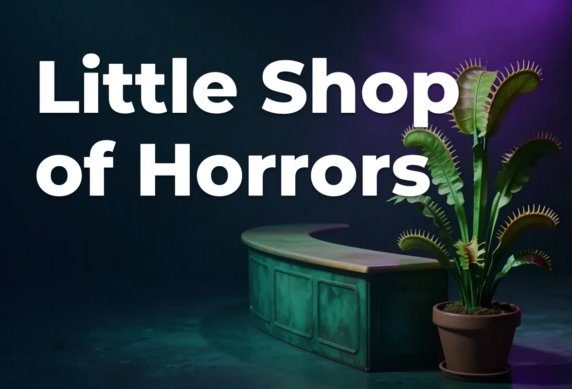 Concept artwork for Little Shop of Horrors; not official event artwork or a performer photograph