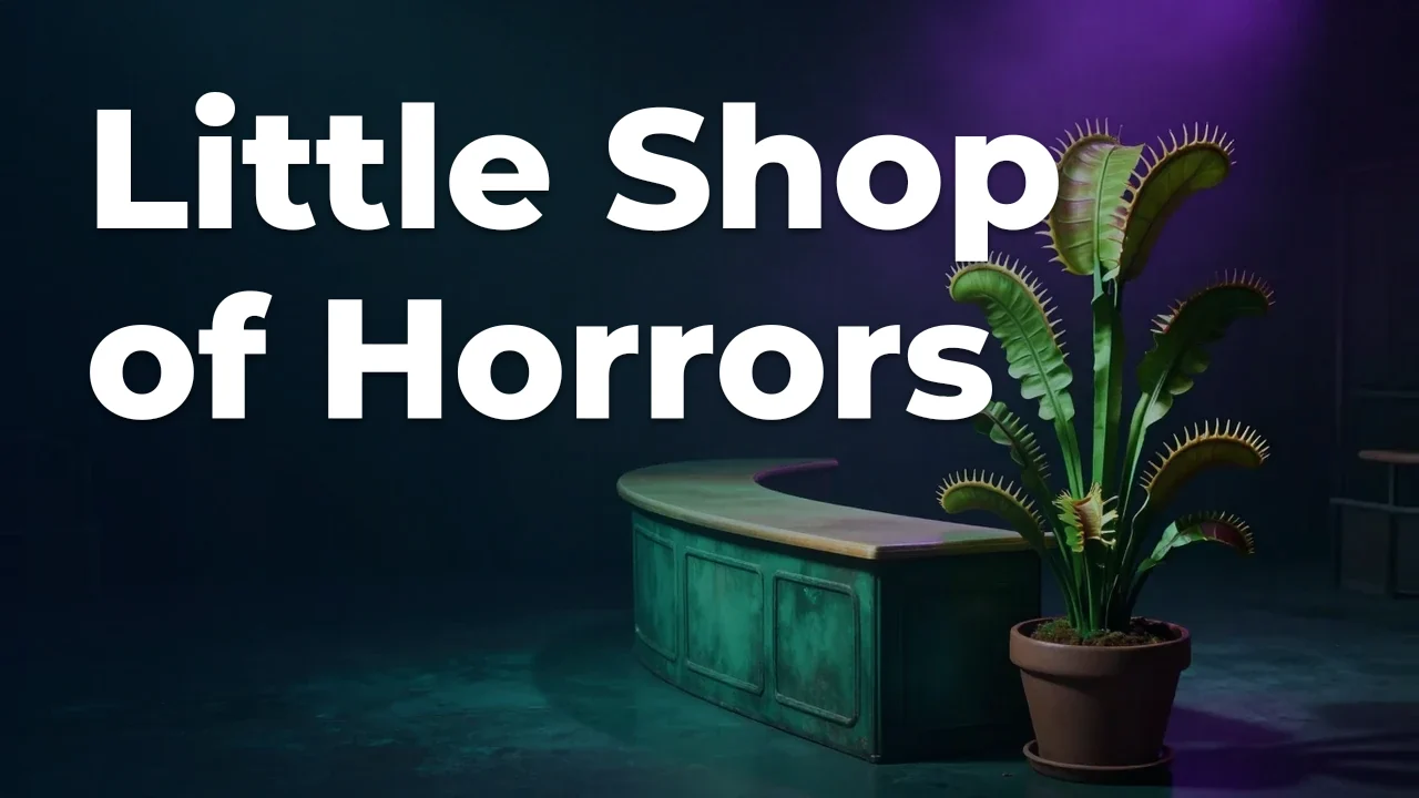 Concept artwork for Little Shop of Horrors; not official event artwork or a performer photograph
