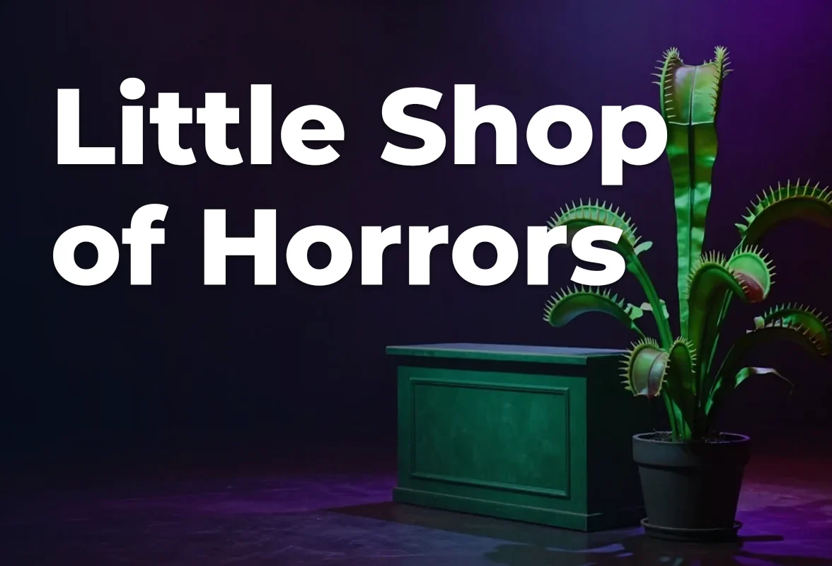 Concept artwork for Little Shop of Horrors; not official event artwork or a performer photograph