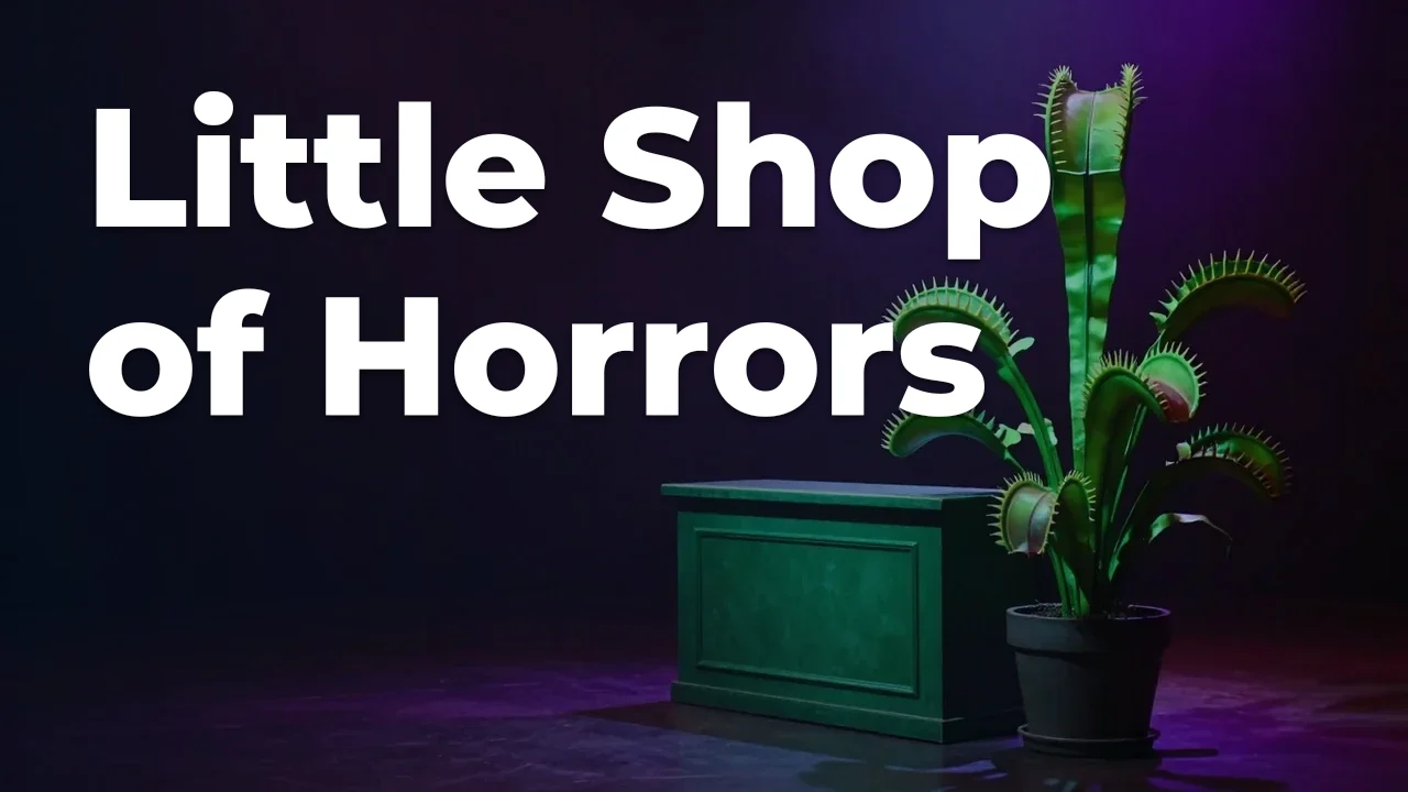 Concept artwork for Little Shop of Horrors; not official event artwork or a performer photograph