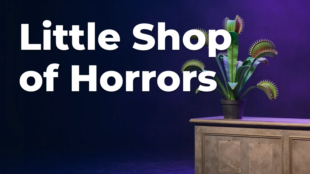Concept artwork for Little Shop of Horrors; not official event artwork or a performer photograph