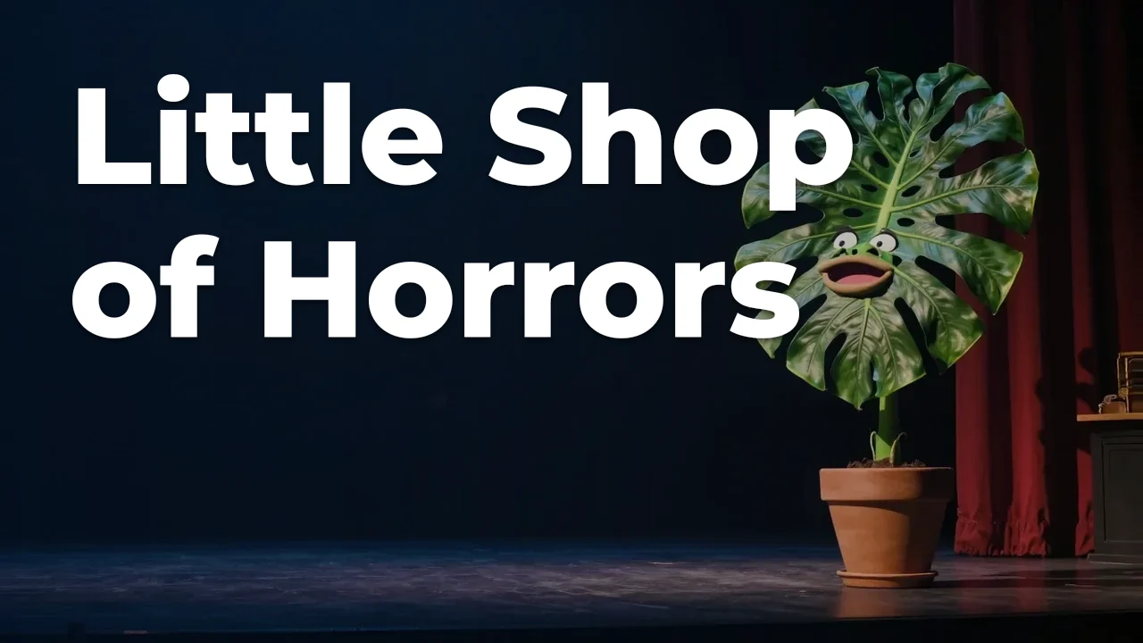 Concept artwork for Little Shop of Horrors; not official event artwork or a performer photograph