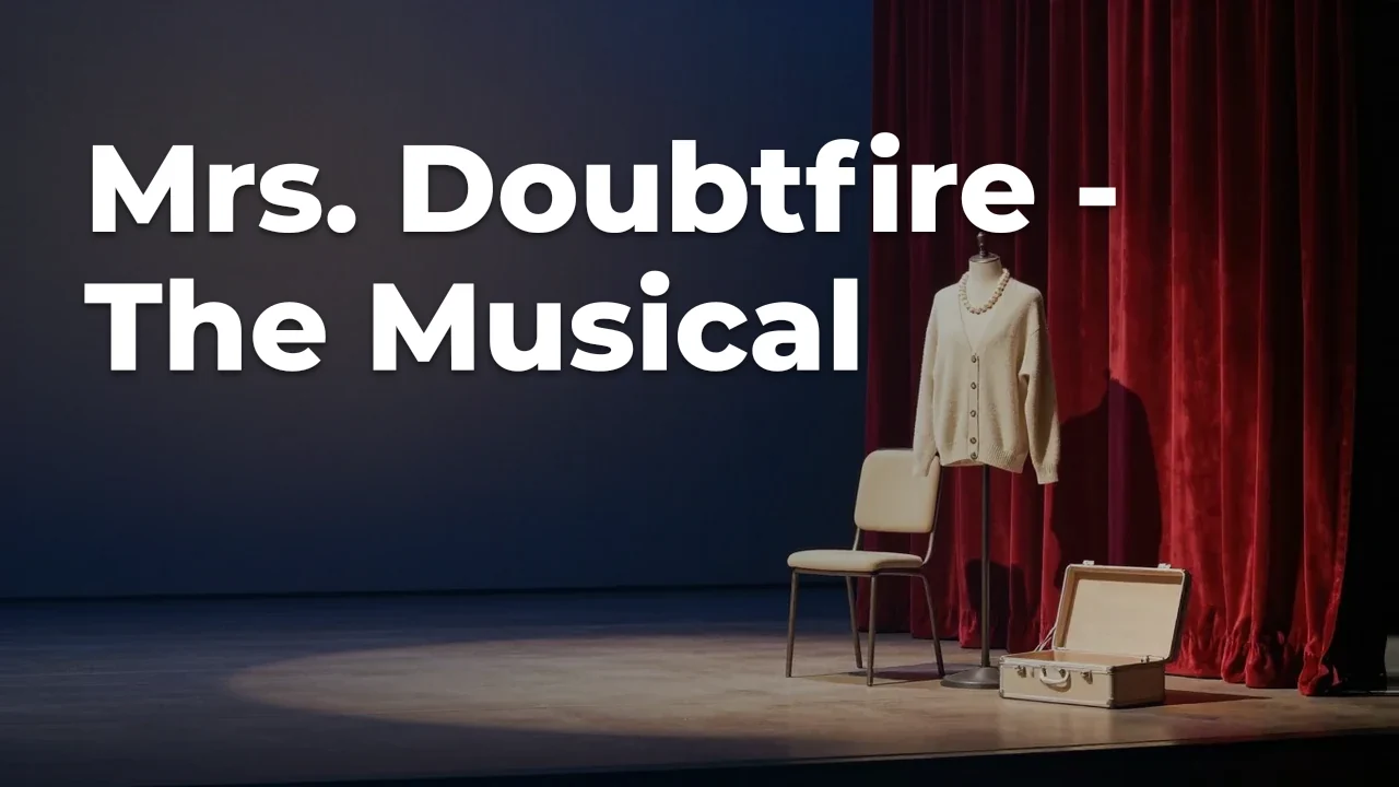 Concept artwork for Mrs. Doubtfire - The Musical; not official event artwork or a performer photograph