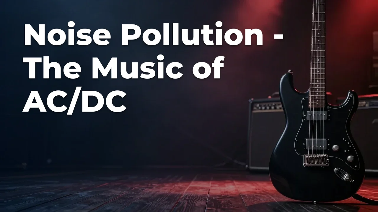 Concept artwork for Noise Pollution - The Music of AC/DC; not official event artwork or a performer photograph