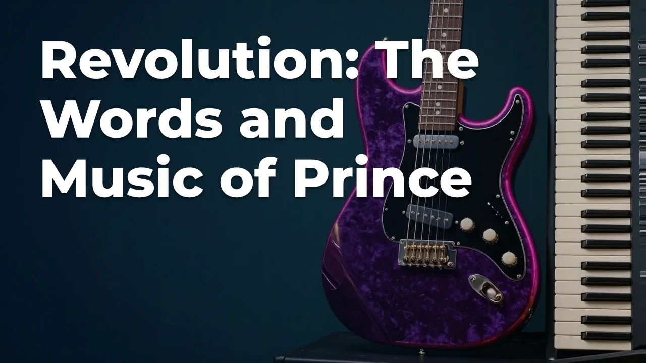 Concept artwork for Revolution: The Words and Music of Prince; not official event artwork or a performer photograph