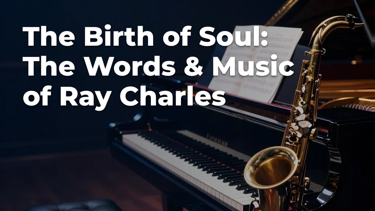 Concept artwork for The Birth of Soul: The Words & Music of Ray Charles; not official event artwork or a performer photograph