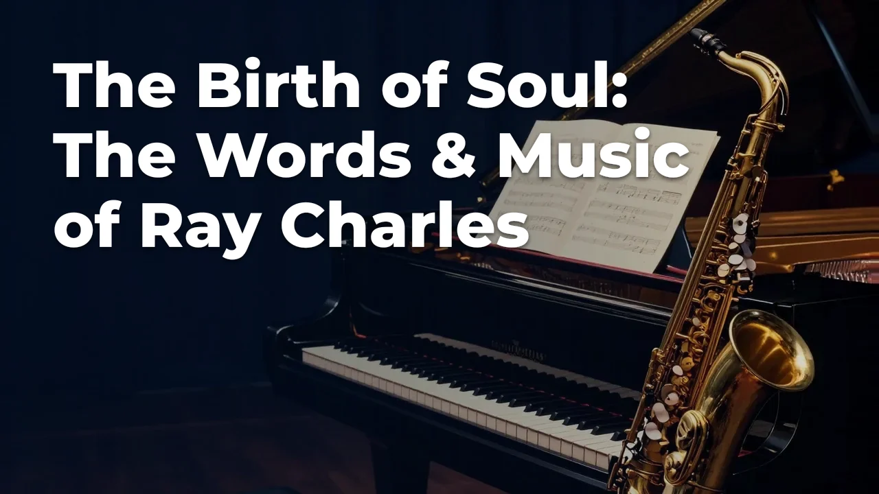 Concept artwork for The Birth of Soul: The Words & Music of Ray Charles; not official event artwork or a performer photograph
