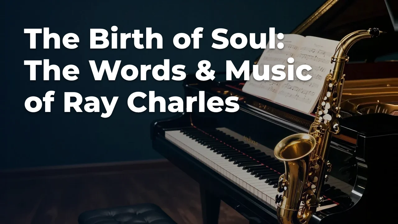 Concept artwork for The Birth of Soul: The Words & Music of Ray Charles; not official event artwork or a performer photograph