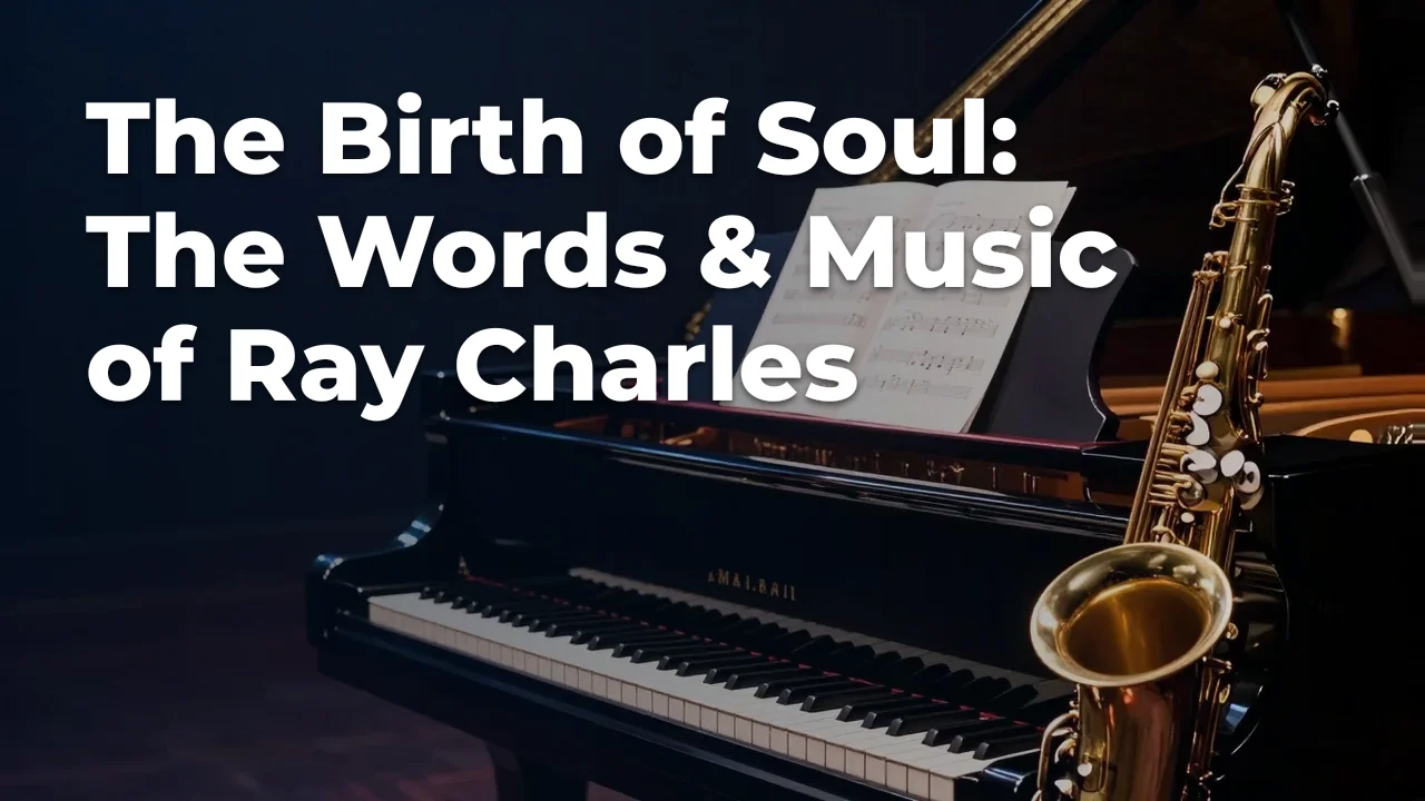 Concept artwork for The Birth of Soul: The Words & Music of Ray Charles; not official event artwork or a performer photograph