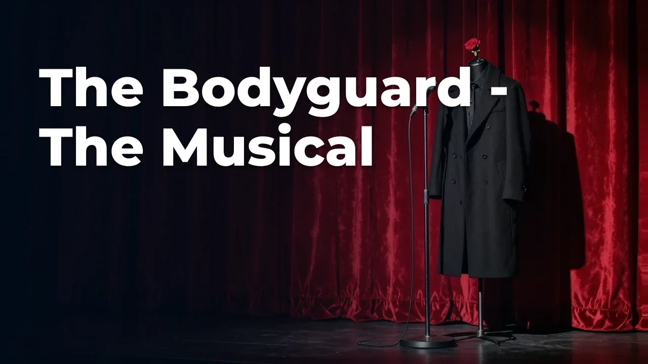 Concept artwork for The Bodyguard - The Musical; not official event artwork or a performer photograph