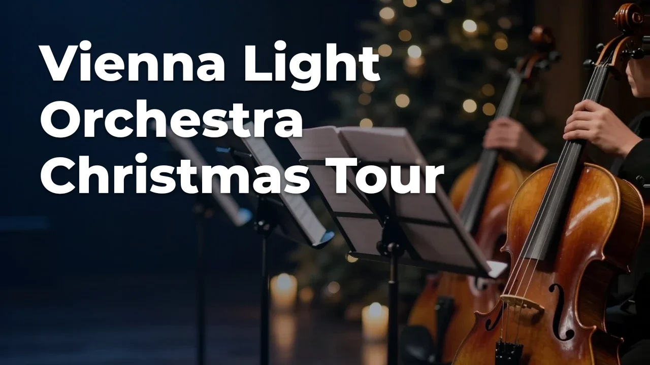 Concept artwork for Vienna Light Orchestra Christmas Tour; not official event artwork or a performer photograph