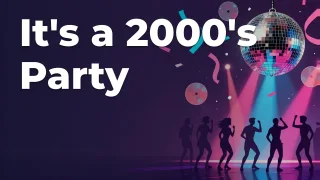 Concept artwork for It's a 2000's Party; not official event artwork or a performer photograph