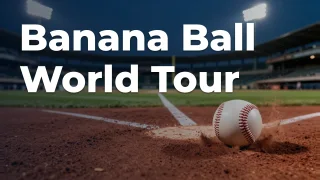 Concept artwork for Banana Ball World Tour; not official event artwork or a performer photograph