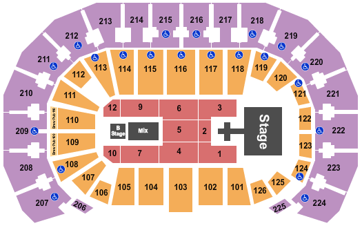 TicketNetwork seating chart for Def Leppard  Goo Goo Dolls & The Struts at INTRUST Bank Arena
