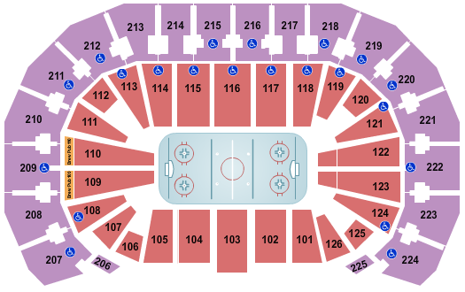 TicketNetwork seating chart for Wichita Thunder vs. Tulsa Oilers at INTRUST Bank Arena