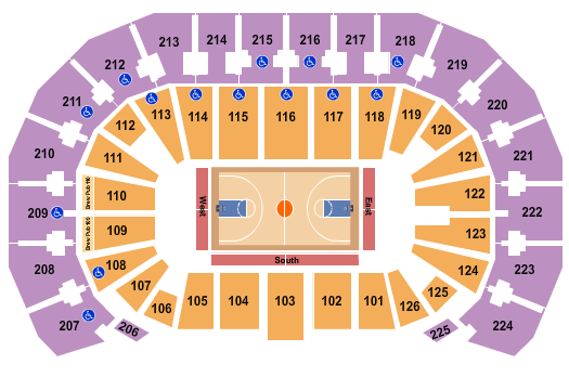 TicketNetwork seating chart for The Harlem Globetrotters at INTRUST Bank Arena