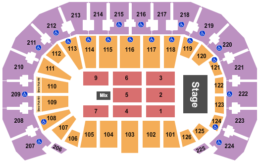 TicketNetwork seating chart for Third Day at INTRUST Bank Arena